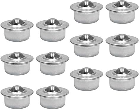 Segvi 12 Kohlenstoffstahl-Kugellager Universal Metall Kugellager mit 15mm Kugelrollen, Schwerlast Kugelrollenlager inklusive kugelrollen für möbel