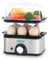 Augosma Steamer elettrico a 2 ripiani, per cucinare, vaporizzatore multi-verdura con cesti impilabili senza BPA, fornello rapido con spegnimento automatico, ideale per verdure, frutti di mare