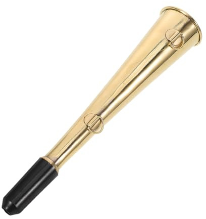 Kupfer Eisenbahnhorn Bullhorn Signalgerät, in Gold für Bahnarbeiter | Außeneinsatz und Streckenwartung, Wetterfest Nutzbar, Einfache Bedienung, 1 Stück-pack für Klare Warnsignale