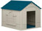 Suncast DH350 - Caseta para su Mascota de Resina Alta Densidad, Puertas con cortinillas Desmontables, 100 x 80 x 23 cm, Color Gris