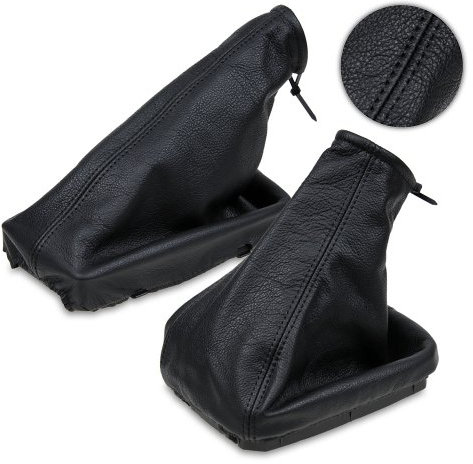 Tuning Hero 5901685864152 Set Schaltmanschette und Handbremsmanschette Schwarz