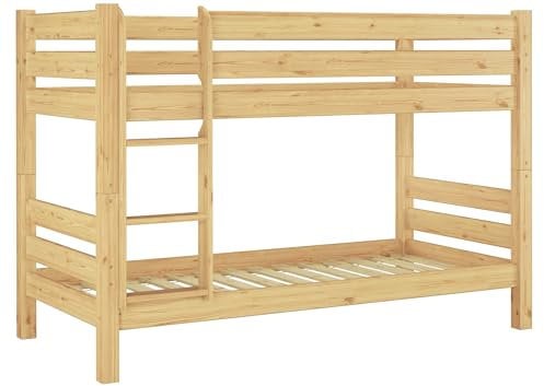 Teilbares Etagenbett Massivholz Kiefer 90x200 Rollrost Hohes Bett Stockbett 60.11-09 100