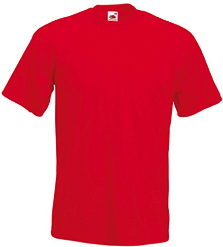 Fruit of the Loom Men Super Premium Short Sleeve T-shirt - Red, Medium