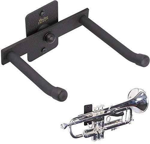 String Swing Horizontale Wandhalterung Trompetenhalter - Ständer für alle Trompeten inkl. Piccolo und Pocket Trompete - Musikinstrumente sicher ohne Hartschalenkoffer - Made in USA