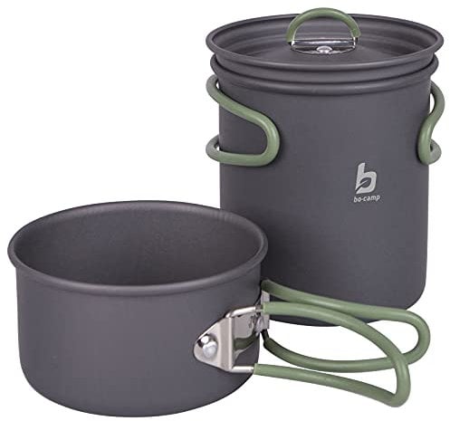 Bo-Camp Alu Kochset 2-teilig Camping Koch Geschirr Trekking Topf Outdoor Pfanne