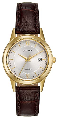 Citizen Ladies' Eco-Drive Classic Leather Strap Watch with 3-Hand Date