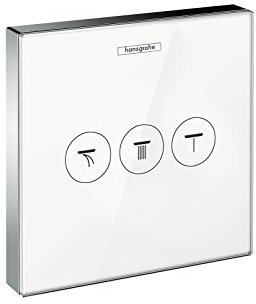 hansgrohe ShowerSelect Glas Unterputz Ventil, für 3 Funktionen, Weiß/Chrom