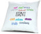 digital print Kopfkissen mit Namen Erni - Motiv Positive Eigenschaften, 40 cm, 100% Baumwolle, Kuschelkissen, Liebeskissen, Namenskissen, Geschenkidee, Deko