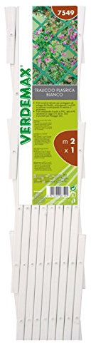 Verdemax 7547 1 x 1 m PVC Extensible Trellis - White