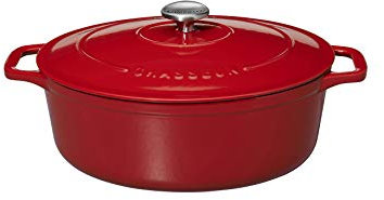 Chasseur PUC472503 ovale-25 cm Cocotte ovale 3.2 liters, Rouge (intérieur Sable)
