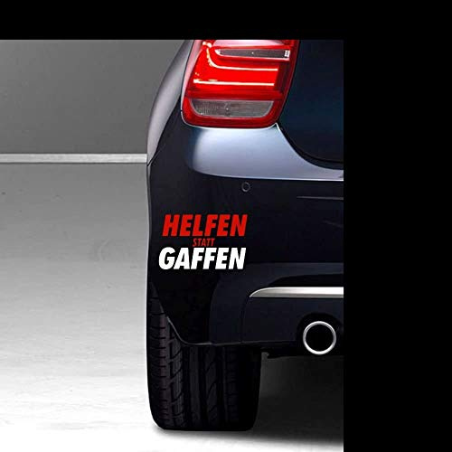 myrockshirt Helfen statt Gaffen 15 cm Aufkleber,Sticker,Autoaufkleber,Heckscheibe,Lack,Auto,Feuerwehr,Rettungsdienst,Retter + Bonus