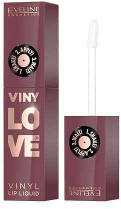 Eveline Cosmetics VinyLove – Long-Lasting Liquid Lipstick with Vinyl Gloss Effect – Highly Pigmented Color without Transfer – Vegan – For Smooth, Sensual Lips – No. 08 Honey - 4 ml