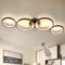 GBLY LED Deckenlampe Dimmbar Wohnzimmerlampe: 4 Flammig in Ringoptik Deckenleuchte 55W Schwarze Modern Schlafzimmerlampe mit Fernbedienung Dekorative für Schlafzimmer Wohnzimmer Büro Arbeitszimmer