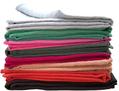 JOWOLLINA Laken Bettlaken Überwurf 100% Leinen Soft Washed Finish180 g/m2 (140x260 cm, Viva Magenta)
