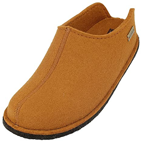 HAFLINGER Flair Smily Filzpantoffeln aus Wollfilz Hausschuh Kürbis, Gr. 40