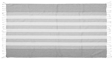 Sagaform Hamamtuch XXL, Badetuch/Tischdecke 145x250cm, 100% Bio-Baumwolle, Strandtuch Groß, Badetuch, Kleine Picknickdecke Boho, Handtuch Maritim, Saunatuch, Sauna Zubehör (Grau)