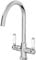 Traditional Mono Kitchen Sink Mixer Tap Twin Lever Handles Swivel Spout Chrome