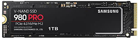 SAMSUNG 980 PRO MZ-V8P1T0B/IT PCIe Gen 4.0 x4, NVMe 1.3 Support 980 PRO M.2 SSD 1TB
