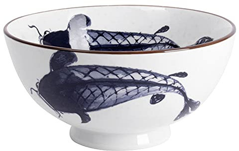 Gusta ITJ Koi 2970791031 Bowl Diameter 15.7 x 7.7 cm Japanese Plain Porcelain Construction