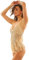 Lingery Damen Bikini Fransen Hippie Ibiza Boho Sexy Triangel Schnürung (Beige, Small)