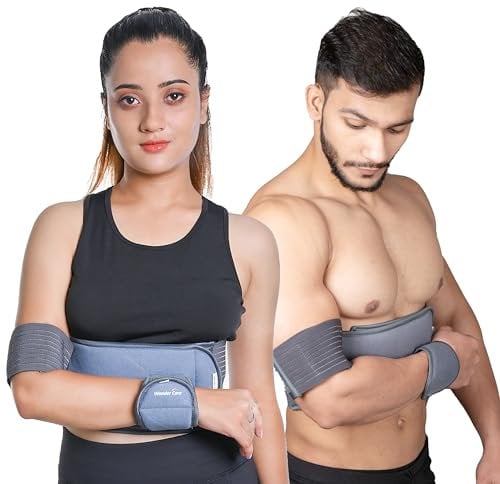 Wonder Care Inmovilizador de hombro Cabestrillo de brazo Collar elástico Clavícula Dislocación ósea Subluxación Estabilizador de hombro Soporte de compresión Cirugía del manguito rotador_gris_SPL