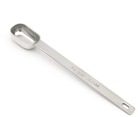 BERYLER 1PCS 3/4tsp (1/4tbsp, 3.75ml) Single Measuring Spoon, Stainless Steel Long Handle Individual Teaspoons Only