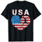 Basketball USA Team Amerikanische Flagge Herz US Basketball Herren T-Shirt