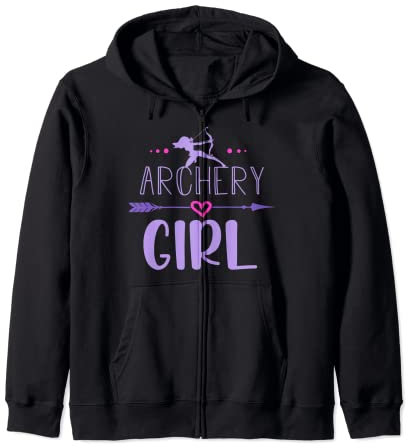 Archery Girl Bogenschützer Bogenpfeil Zielscheibe Jäger Kapuzenjacke