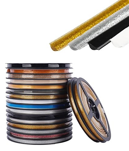 5M Deckenleisten Selbstklebende - Flexible Viertelstab Biegeleiste PVC, Winkelprofil Abdeckleiste Kunststoff-Profil Leiste, Selbstklebende Zierleisten Sparpaket, Selbstklebend, Wasserdichte Zierleiste