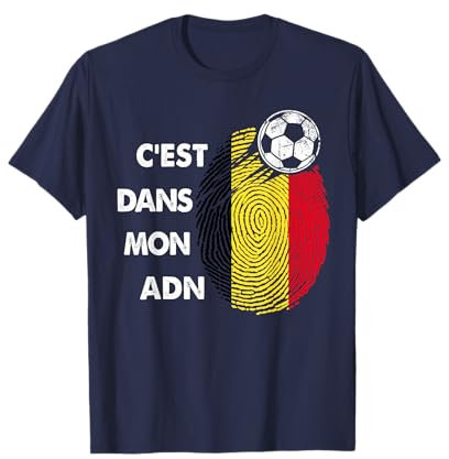 Drapeau Belgique Cadeau Foot Belgique C'est Dans Mon ADN T-Shirt