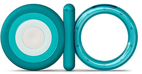 Suavinex, Mordedor de Silicona para Bebés +4 Meses. Mordedor Refrigerante. Anillo de Dentición Flexible y Ligero. Diseño Mariposa. Color Azul