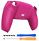 eXtremeRate Gummierter Griff Rückseite Hülle Case Gehäuse für ps5 Controller eXtremeRate Rise/RISE4 Remap Paddles Kit-Nova Pink