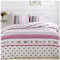 GC GAVENO CAVAILIA Luxury Stripe Duvet Cover Double, Reversible Polka Dot Bedding Quilt Set With Pillow Cases, Blush Pink/Grey