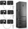 Friendship 3 Pairs Fridge Locks for Children Adults, Adhesive Baby Safety Cupboard Drawer Locks with Key Refrigerator Lock to Keep Kids Safe from Kitchen Cabinets Windows (3 Pack-Black)