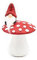 HEITMANN DECO - Kreamikfigur Fliegenpilz mit Wichtel, weiß/rot, ca. 18cm