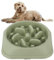 PTROUT Plastic Slow Feeder Dog Bowl, dog bowls Prevent Choking and Overeating for Medium & Small Dogs Puzzle Pet Healthy Feeding Bowls with Non-Slip Rubber Feet