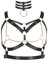 PETMHS Punk Brust Harness BH Body Chain für Damen Truhe Kette Schwarz Gothic Halsband Ketten Riemchen Geschirr BHs Körperschmuck Clubwear Mode Belly Belts (Schwarzes Gold O19)