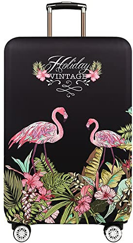 Hiseng Elastisch Kofferhülle Kofferschutzhülle Gepäck Elastisch Cover Reisekoffer Hülle Luggage Cover Spandex Kofferschoner Abdeckung Waschbar Gepäck Abdeckung (Blumenbüsche,XL (29-32 Zoll))