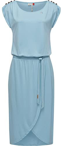Ragwear Damen Kleid Midi Sommerkleid Ethany Light Blue23 Gr. S