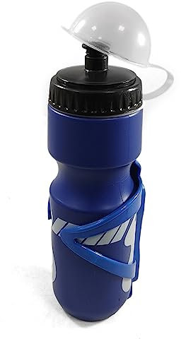 Botella de agua para bicicleta, manillar de bicicleta, soporte para bebidas, botella deportiva con soporte, soporte para bebidas, color azul para BMX E Bike Downhill DH Gravelbike Mountain Bike MTB