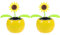 VILLCASE Solarbetriebene tanzende Sonnenblume, solarbetriebener tanzender Kopf, schwingender Autotisch, Dekoration für Auto, Armaturenbrett, Büro, Zuhause, Desktop-Dekoration, siehe abbildung
