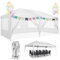 COBIZI Faltpavillon 3x6 Pavillon Wasserdicht Winterfest Pop Up Pavillon Klappbar 3x6 Zelt mit 6 Seitenwnden 3 Höhenverstellbar UV-Schutz Gardenpavillon Partyzelt für Markt, Freien Event (Weiß)