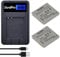 DuraPro 2Pcs NB-4L NB 4L Battery + LCD USB Charger for Canon IXUS 30, 40, 50, 55, 60, 65, 70, 75, 80 IS, 82 IS, 100 IS, 110 IS, 115 HS, 120 IS, 130, 220 HS, 230 HS, 255 HS, I Zoom, i7, i7 zoom