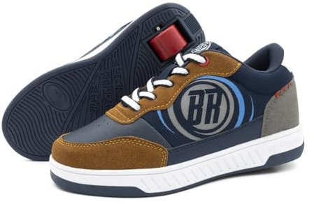 BREEZYROLLERS 2212310, Rollschuh, Schuhe mit Rollen, 2-in-1 Kinderschuhe, Skateboardschuhe, Sneakers (EU Schuhgrößensystem, Jugendliche, Numerisch, M, 35)