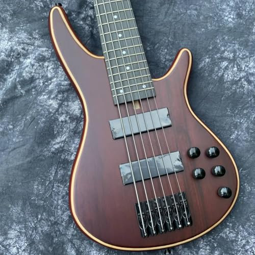 alljita Personalizzato 6 Corde Chitarra Elettrica Basso, Active Pickup System, 24 Frets 864 Lunghezza Scala Oro Hardware China Bass