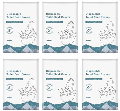ShaMyiuCnz 60PCS Flushable Paper Toilet Seat Covers Toilet Seat Covers Disposable Toilet Seat Cushion Use in Travel Public Toilets for Kids Adults Pregnant Women