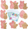 8 Stück Ausstechförmchen Ostern mit 100 Ostern Süßigkeiten Tüten Kekstüten, Osterhasen Ausstecher, Plätzchen Ausstecher Ostern für DIY Hase Küken Ei Sandwich Schokoladen Zubehör