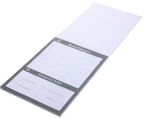 NUOBESTY 1 Essensplanungsbuch Planer-Checkliste Tagebuch zur Essenszubereitung Notizbücher Notizblöcke Essensplaner Haushalt Diät-Notizbuch Speisekarte Kalender Anmerkungen