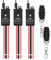 Meskliu 12v funkschalter,3 Kanal Mini Funkschalter mit Fernbedienung,DC12V-48V 10A Funk Relais Wandschalter,Kabelloser Lichtschalter mit 328ft Long Range für Garagentor,Motor,Markise
