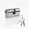 SIZAH Chrome Euro Cylinder Lock 35/50 (95mm), Door Barrel Lock with 3 Keys.